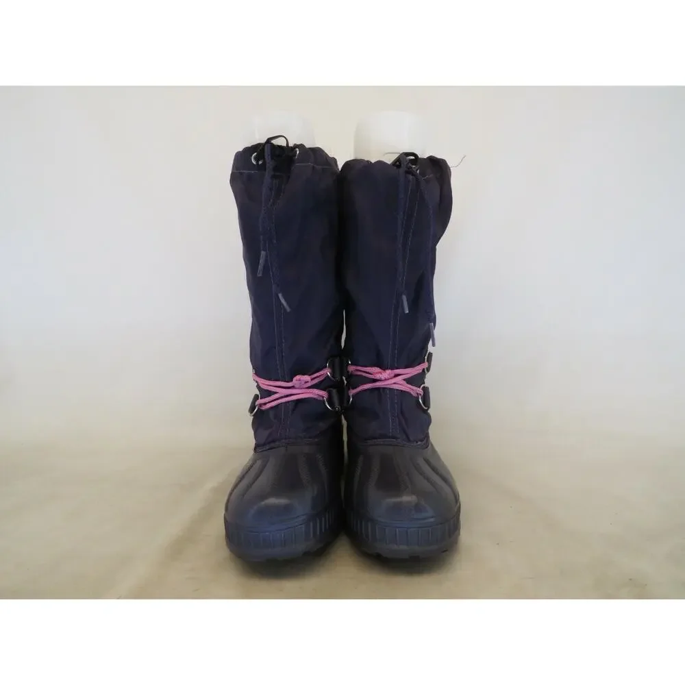 Sorel Purple Rubber Waterproof Insulated Laces Snow Boots Youth Size 5 D